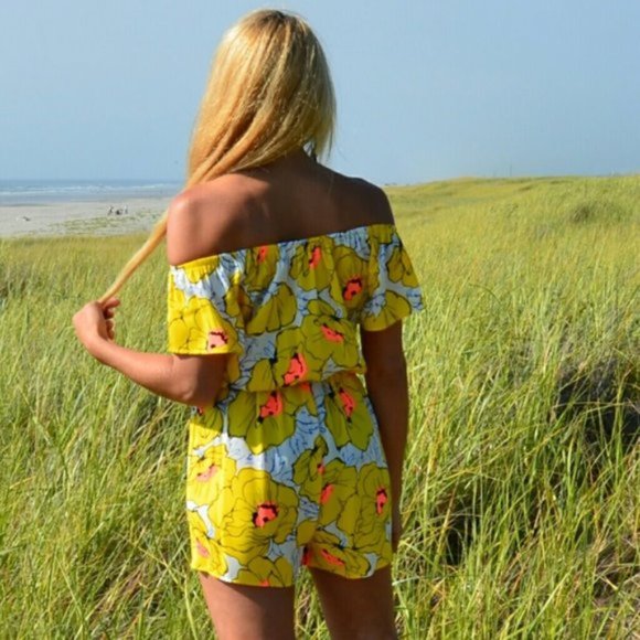 BOHO DOLLZ Floral Romper - Yellow - Picture 4 of 4